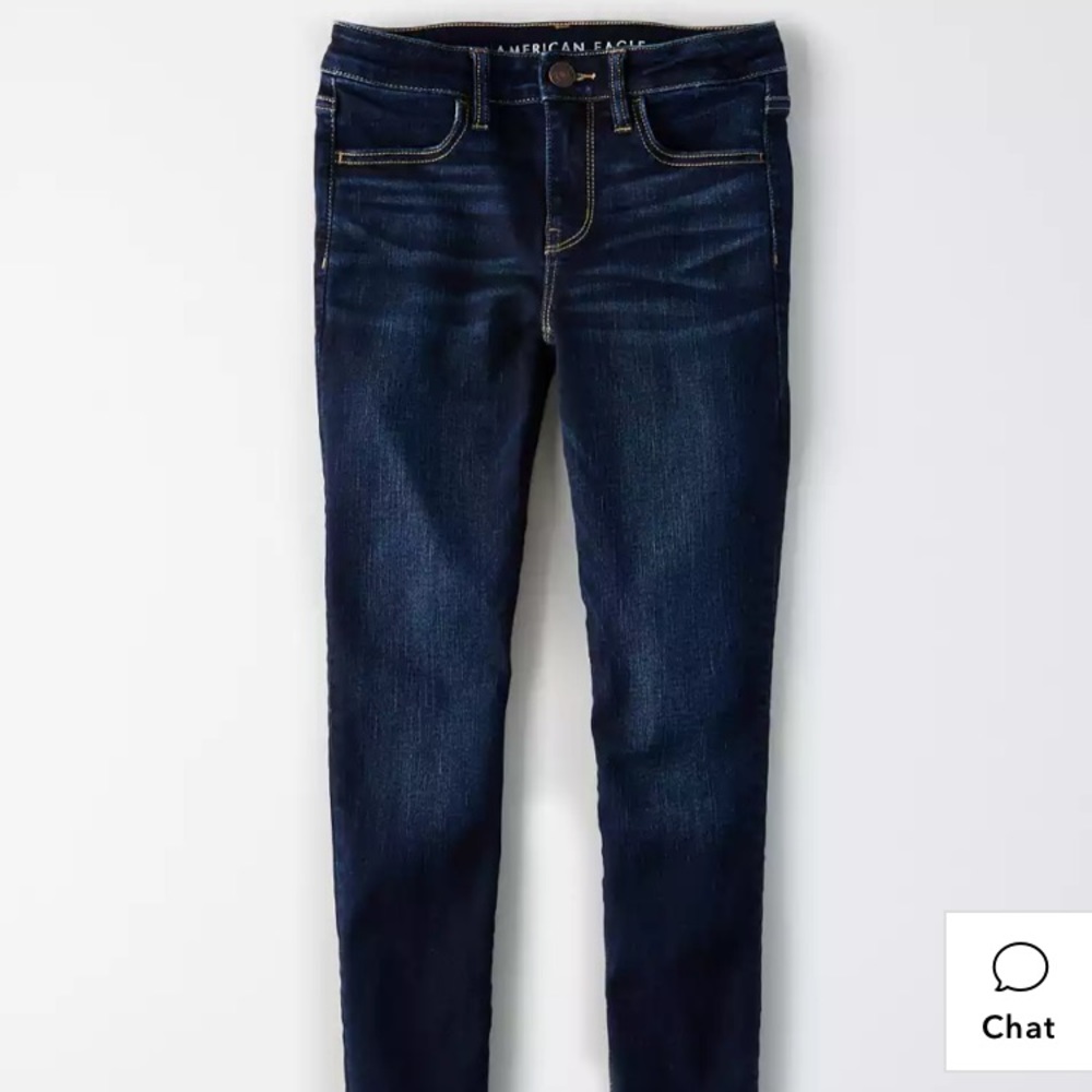 AEO women’s dark wash skinny jeans